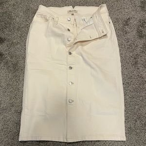 Madewell  Denim High-Waist Midi Skirt in Vintage Canvas Wash: Western Edition